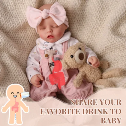 [Drink and Wet System]Babeside Twinnie 16" Realistic Silicone Smiling Baby Little Infant Girl