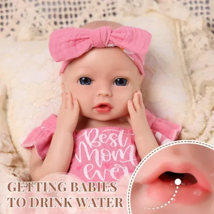 [Drink and Wet System]Babeside Terry 12"/16" Realistic Silicone Smiling Baby Little Infant Girl