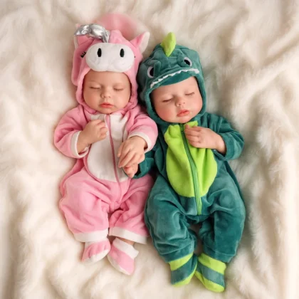 Babeside Realistic Silicone Baby Lucy 16'' Little Infant Twins Best Gift for Kid