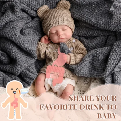 [Drink and Wet System]Babeside Noah 16" Realistic Silicone Smiling Baby Little Infant Boy
